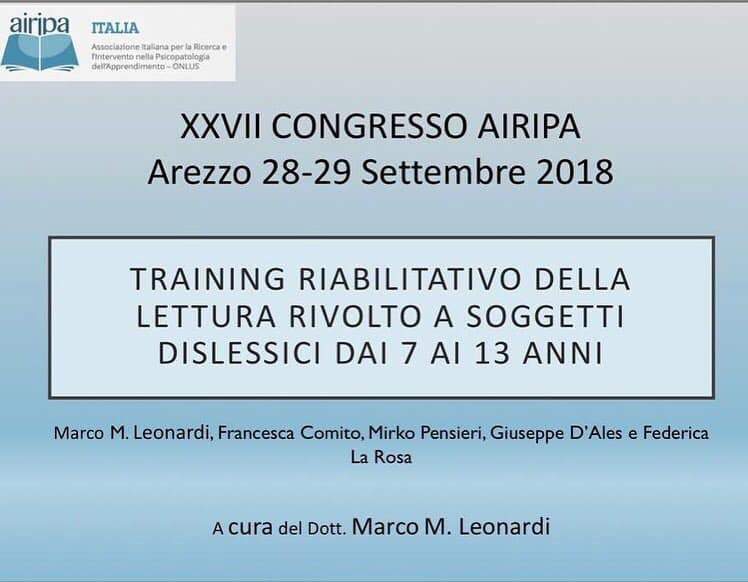 <p>presentato lavoro al congresso airipa</p>