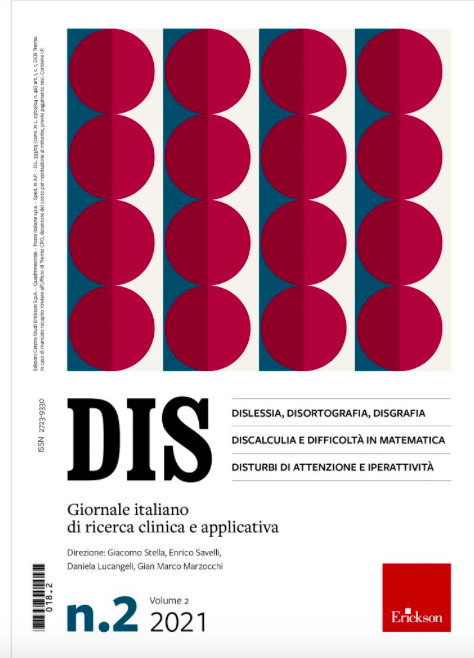 <p>pubblicato articolo su dis- giornale italiano di ricerca clinica e applicativa</p>